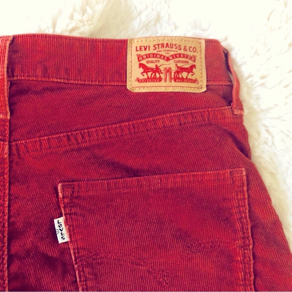 Levi’s flare rust colored corduroys